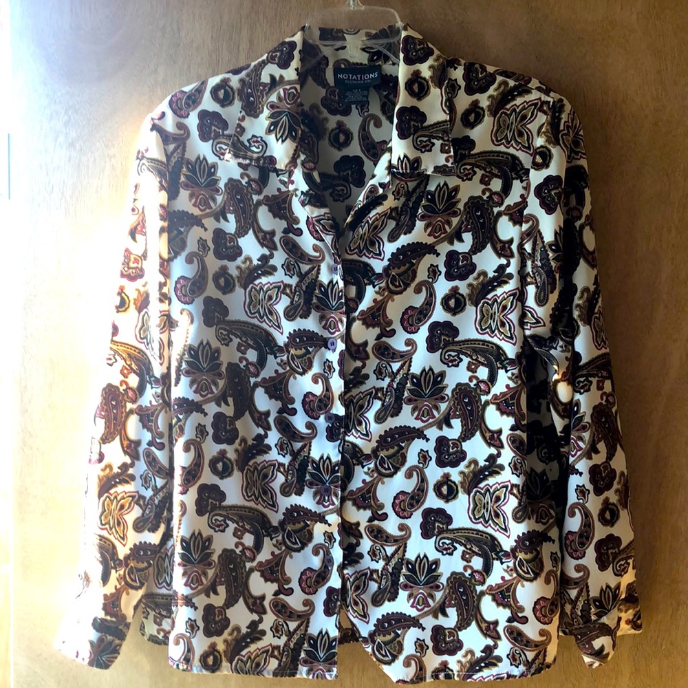 Notations long sleeve dress shirt